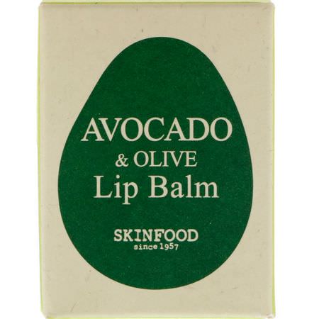 K-Beauty唇部護理, K-Beauty: Skinfood, Avocado & Olive Lip Balm, 0.42 oz (12 g)