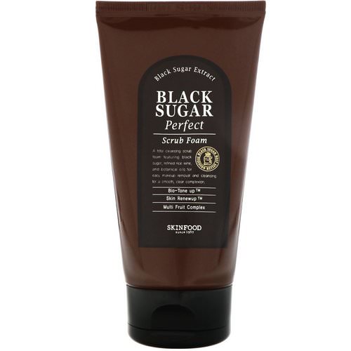 Skinfood, Black Sugar Perfect Scrub Foam, 1.41 oz (40 g) Review
