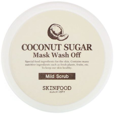 保濕面膜, K美容面膜: Skinfood, Coconut Sugar Mask Wash Off, 3.52 oz (100 g)