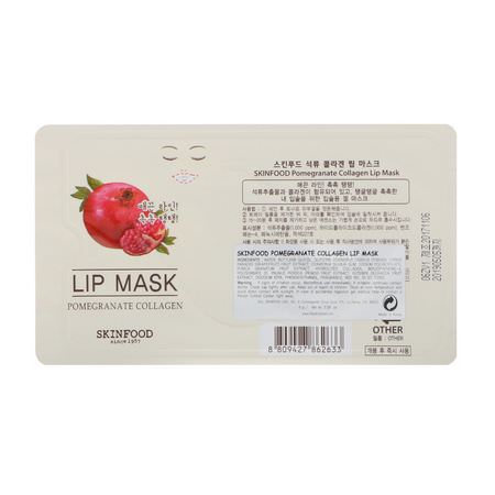 膠原蛋白, K-Beauty口罩: Skinfood, Pomegranate Collagen Lip Mask, 1 Mask