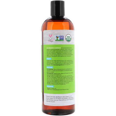 蓖麻, 按摩油: Sky Organics, Organic Castor Oil, 16 fl oz (473 ml)
