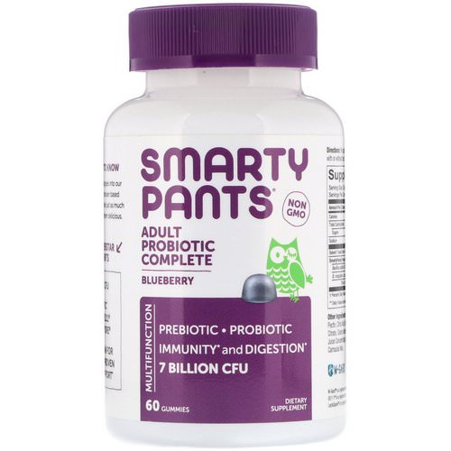 SmartyPants, Adult Probiotic Complete, Blueberry, 60 Gummies Review