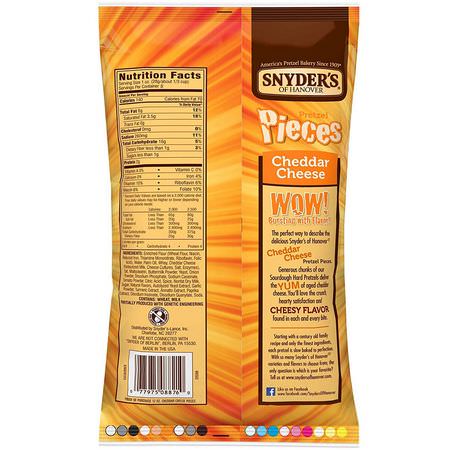 椒鹽脆餅, 小吃: Snyder's, Pretzel Pieces, Cheddar Cheese, 8 oz (226.8 g)