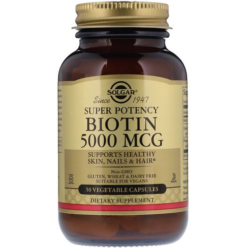 Solgar, Biotin, 5,000 mcg, 50 Vegetable Capsules Review