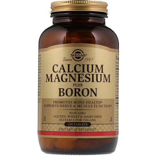 Solgar, Calcium Magnesium Plus Boron, 250 Tablets Review