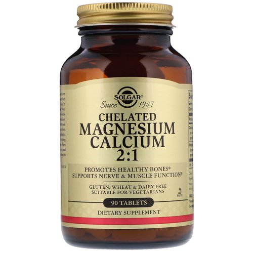 Solgar, Chelated Magnesium Calcium 2:1, 90 Tablets Review