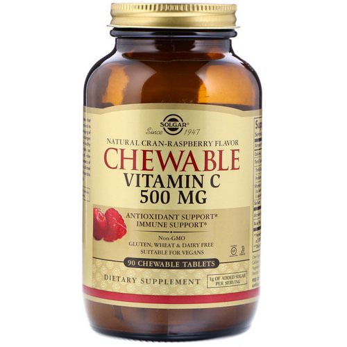 Solgar, Chewable Vitamin C, Natural Cran-Raspberry Flavor, 500 mg, 90 Chewable Tablets Review