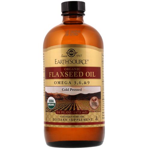 Solgar, Earth Source, Organic Flaxseed Oil, 16 fl oz (473 ml) Review