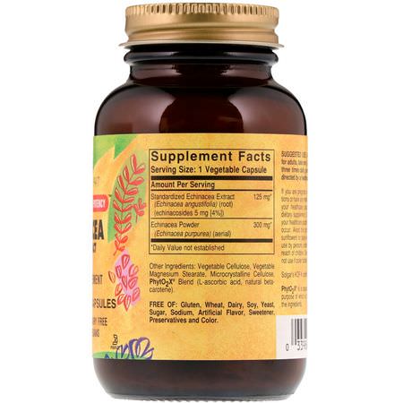 流感, 咳嗽: Solgar, Echinacea Herb Extract, 60 Vegetable Capsules