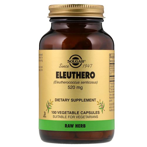 Solgar, Eleuthero, 520 mg, 100 Vegetable Capsules Review