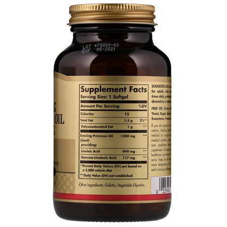 月見草油, 婦女的健康: Solgar, Evening Primrose Oil, 1,300 mg, 60 Softgels