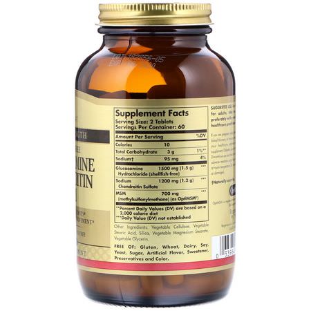 葡萄糖胺軟骨素, 關節: Solgar, Glucosamine Chondroitin MSM, Triple Strength, 120 Tablets