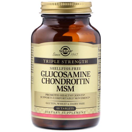 Solgar, Glucosamine Chondroitin MSM, Triple Strength, 60 Tablets Review