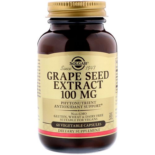 Solgar, Grape Seed Extract, 100 mg, 60 Vegetable Capsules Review
