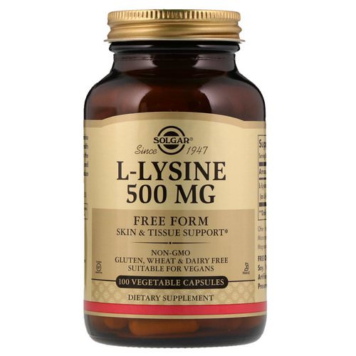 Solgar, L-Lysine, Free Form, 500 mg, 100 Vegetable Capsules Review