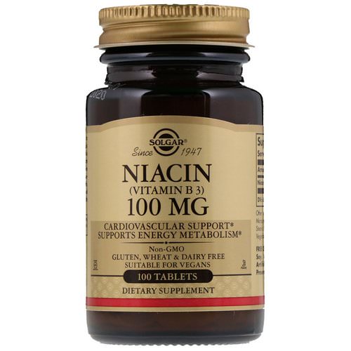 Solgar, Niacin (Vitamin B3), 100 mg, 100 Tablets Review