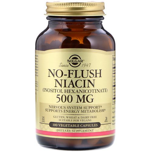 Solgar, No-Flush Niacin, 500 mg, 100 Vegetable Capsules Review