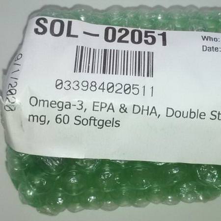 Solgar, Omega-3, EPA & DHA, Double Strength, 700 mg, 60 Softgels