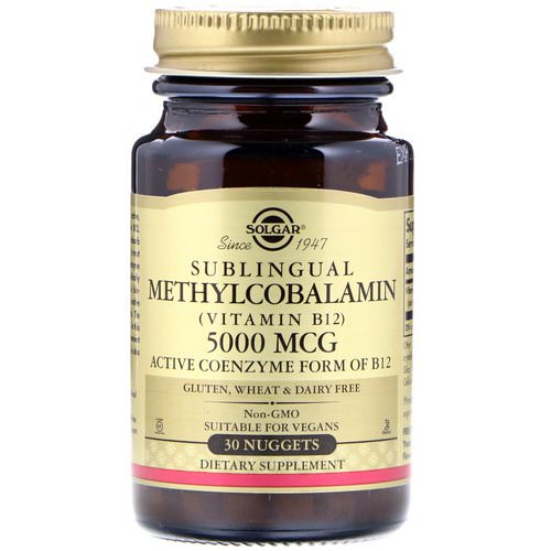 Solgar, Sublingual Methylcobalamin (Vitamin B12), 5,000 mcg, 30 Nuggets Review