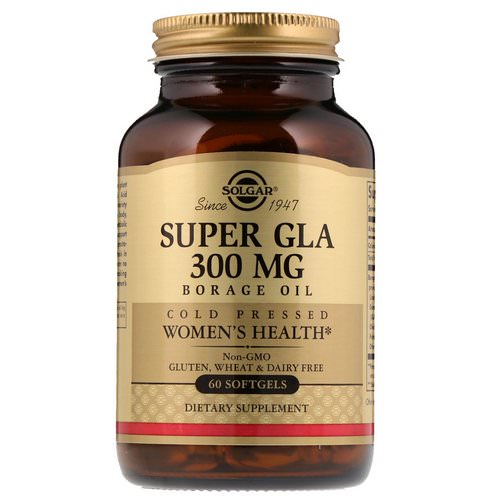 Solgar, Super GLA, Borage Oil, Women's Health, 300 mg, 60 Softgels Review
