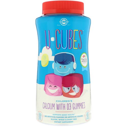 Solgar, U-Cubes, Children's Calcium With D3, Pink Lemonade, Blueberry, Strawberry Flavors, 120 Gummies Review