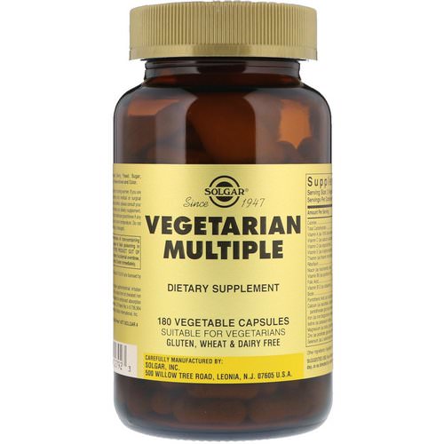 Solgar, Vegetarian Multiple, 180 Vegetable Capsules Review