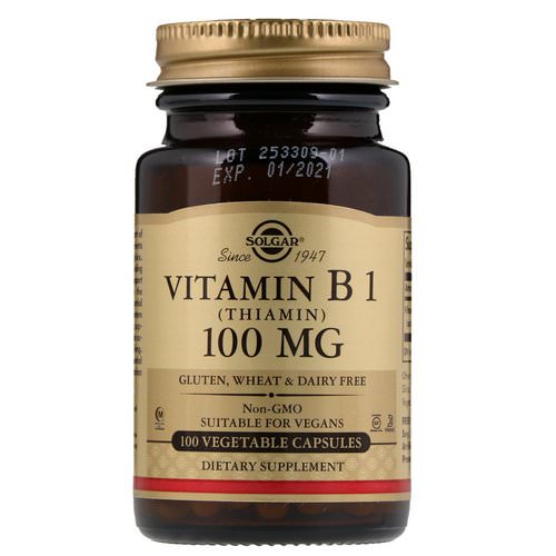 Solgar, Vitamin B1, 100 mg, 100 Vegetable Capsules Review