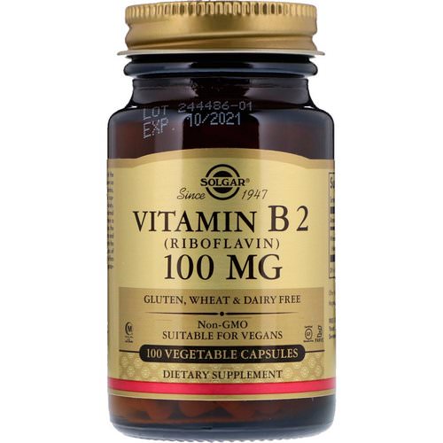 Solgar, Vitamin B2 (Riboflavin), 100 mg, 100 Vegetable Capsules Review