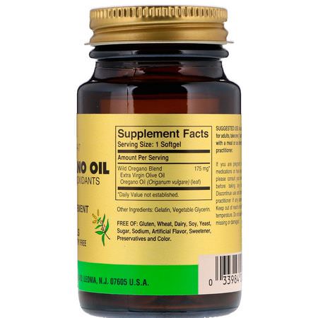 流感, 咳嗽: Solgar, Wild Oregano Oil, 60 Softgels