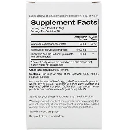 肽, 美容: Solumeve, Collagen Peptides Plus Vitamin C & Hyaluronic Acid, Variety Pack, Lemon and Pomegranate, 10 Packets, 0.18 oz (5.15 g) Each