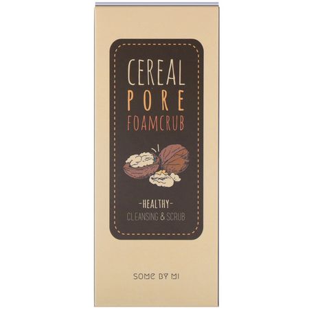 清潔劑, 洗面奶: Some By Mi, Cereal Pore Foamcrub, Cleansing & Scrub, 100 ml