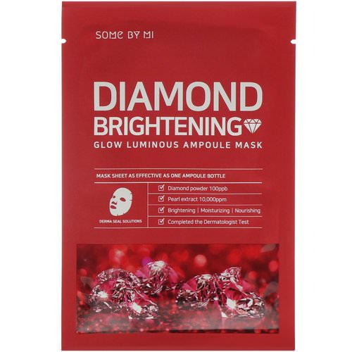 Some By Mi, Glow Luminous Ampoule Mask, Diamond Brightening, 10 Sheets, 25 Each Review