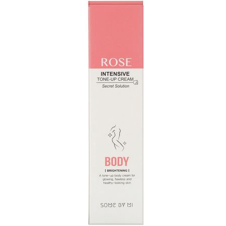 彈性蛋白, 乳液: Some By Mi, Rose Intensive Tone-Up Cream, Body, Brightening, 80 ml