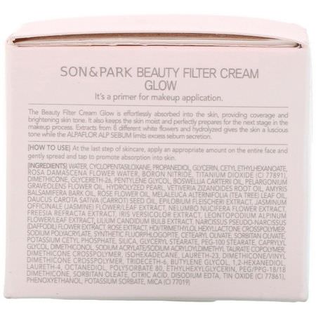 臉部底妝, 臉部: Son & Park, Beauty Filter Cream Glow, 1.41 oz (40 g)