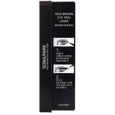 K-眼線筆, 眼妝: Son & Park, True Brown Eye Pen Liner, 1 g
