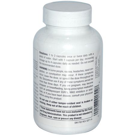 5-HTP, 體重: Source Naturals, 5-HTP, 50 mg, 120 Capsules