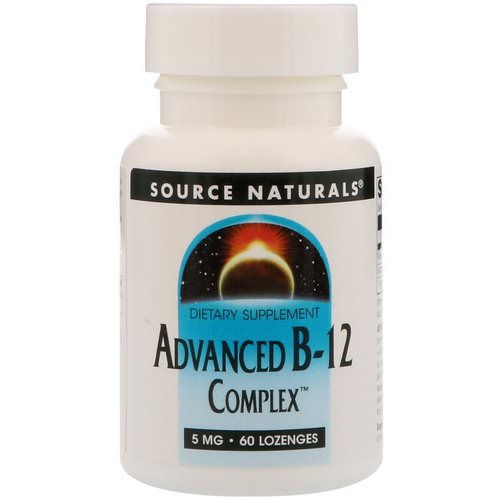 Source Naturals, Advanced B-12 Complex, 5 mg, 60 Lozenges Review