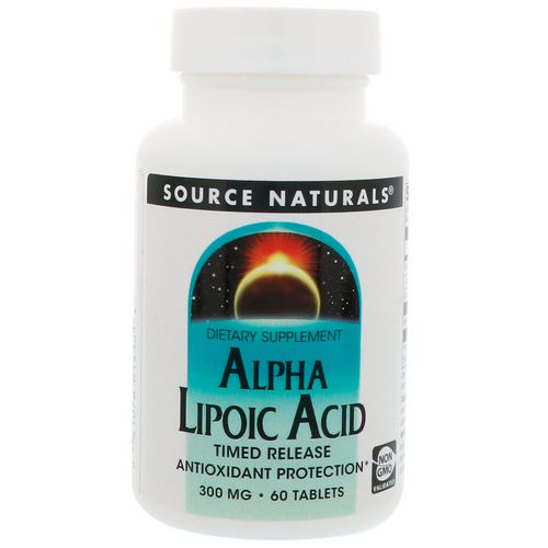 Source Naturals, Alpha Lipoic Acid, Timed Release, 300 mg, 60 Tablets Review