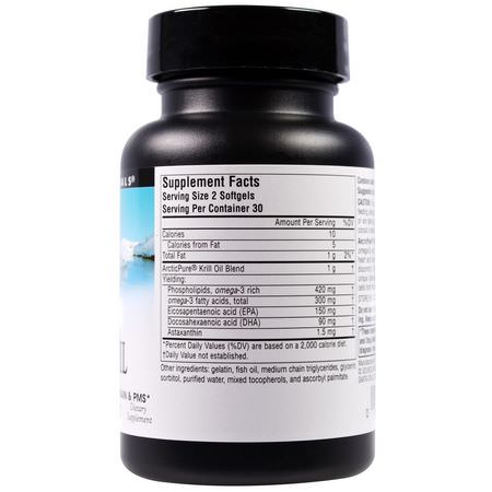 磷蝦油, 歐米茄EPA DHA: Source Naturals, ArcticPure, Krill Oil, 500 mg, 60 Softgels