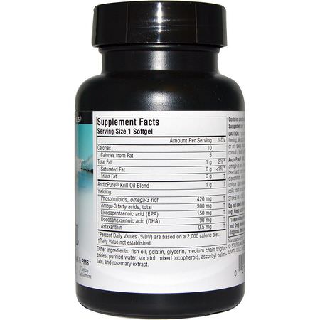 磷蝦油, 歐米茄EPA DHA: Source Naturals, ArcticPure, Krill Oil, 1,000 mg, 30 Softgels