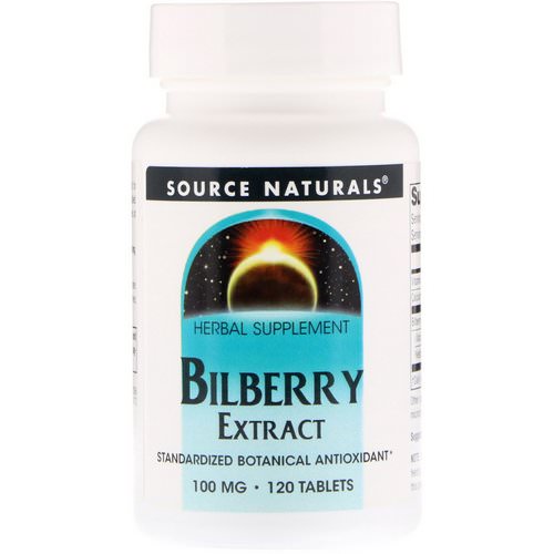 Source Naturals, Bilberry Extract, 100 mg, 120 Tablets Review