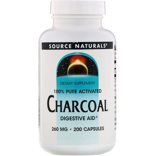 Source Naturals, Charcoal, 260 mg, 200 Capsules Review