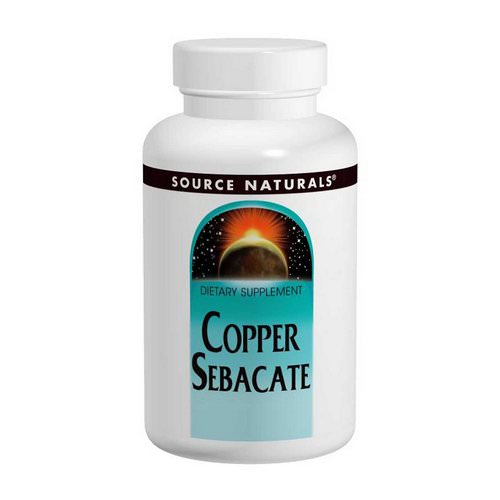 Source Naturals, Copper Sebacate, 22 mg, 120 Tablets Review