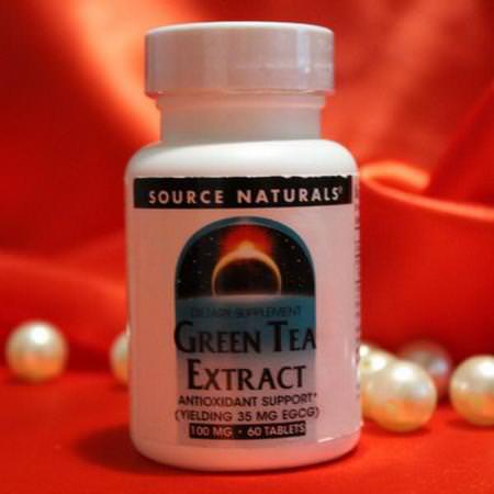 綠茶提取物, 抗氧化劑: Source Naturals, Green Tea Extract, 60 Tablets