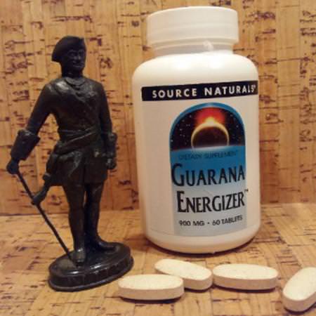 瓜拉納, 順勢療法: Source Naturals, Guarana Energizer, 900 mg, 60 Tablets