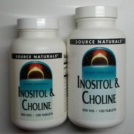 Source Naturals Choline Inositol - 肌醇, 維生素B, 維生素, 膽鹼