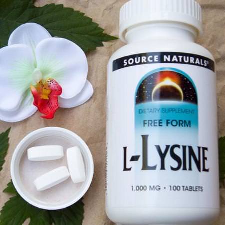 Source Naturals L-Lysine Cold Cough Flu - 流感, 咳嗽, 感冒, L-賴氨酸