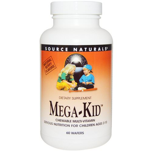 Source Naturals, Mega-Kid, Chewable Multi-Vitamin, Natural Berry Flavors, 60 Wafers Review