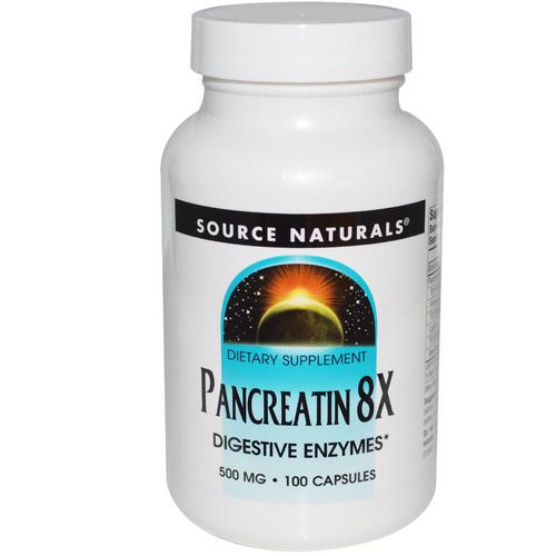 Source Naturals, Pancreatin 8X, 500 mg, 100 Capsules Review