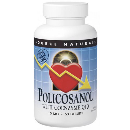 Source Naturals, Policosanol with Coenzyme Q10, 10 mg, 60 Tablets Review